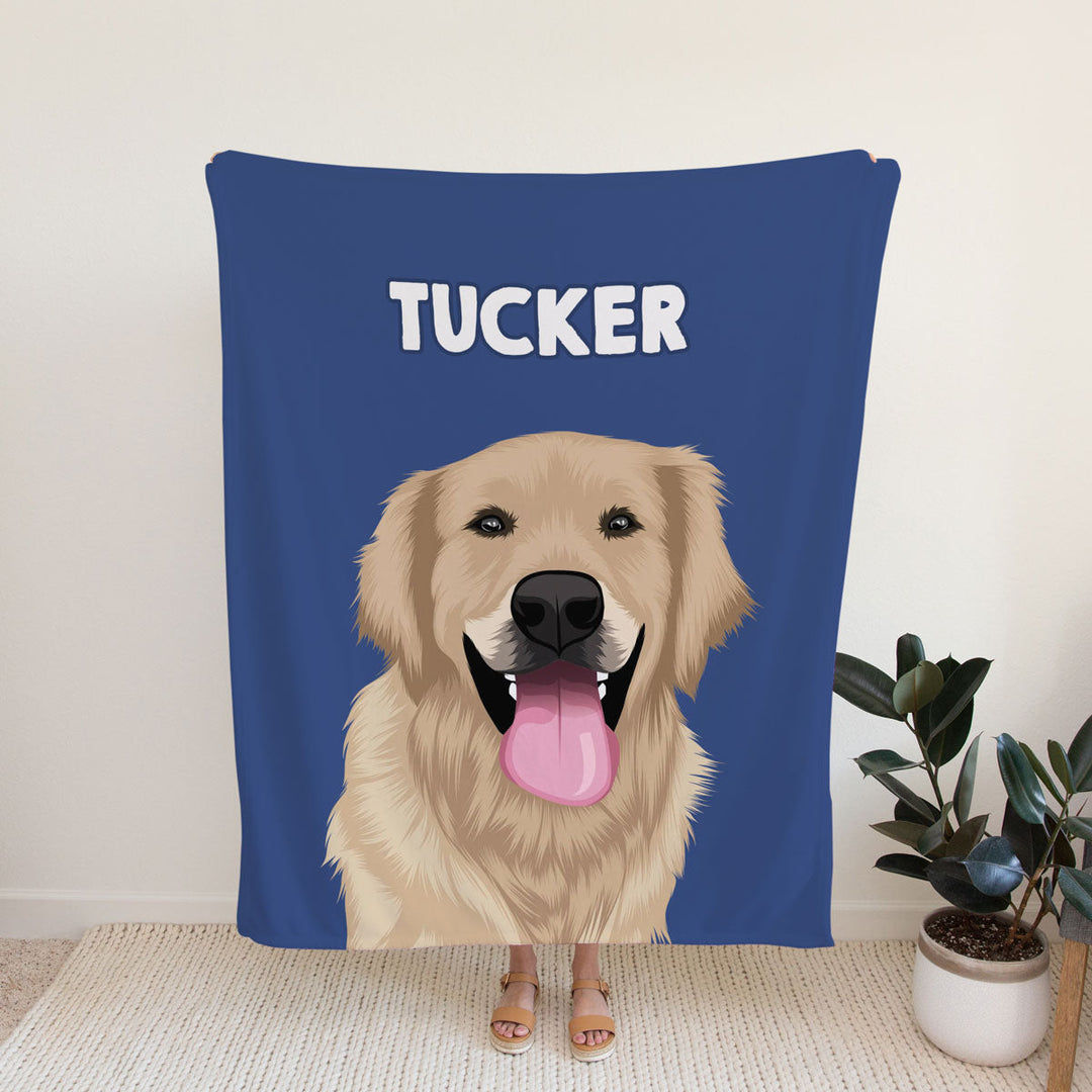 Personalized Dog Portrait Blanket