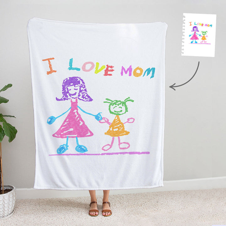 Personalized Childs Drawing Blanket