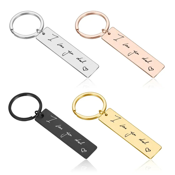 Personalized  Encoded Endearments Keychain