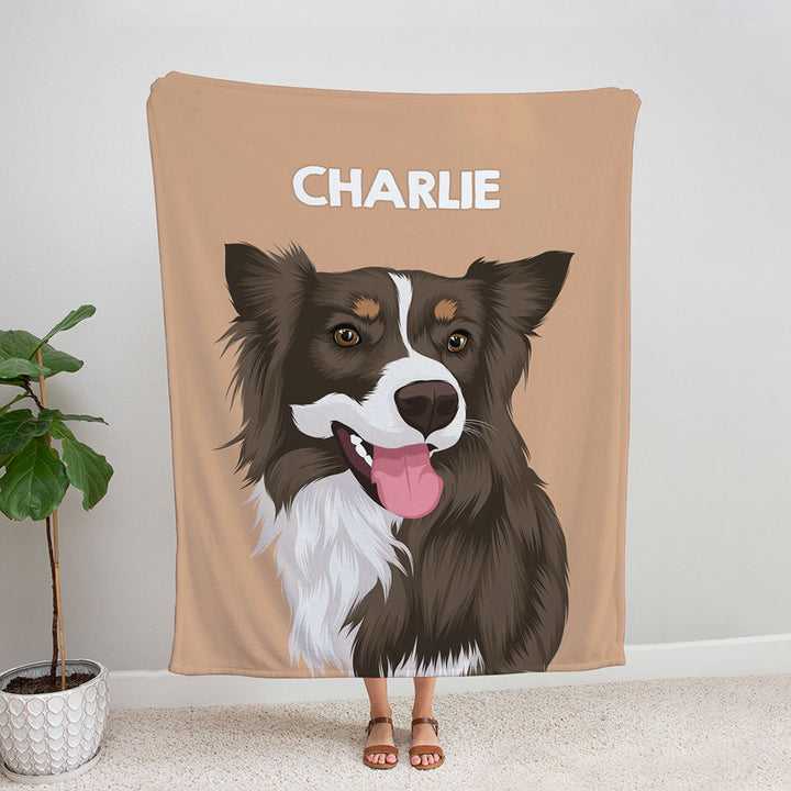 Personalized Dog Portrait Blanket