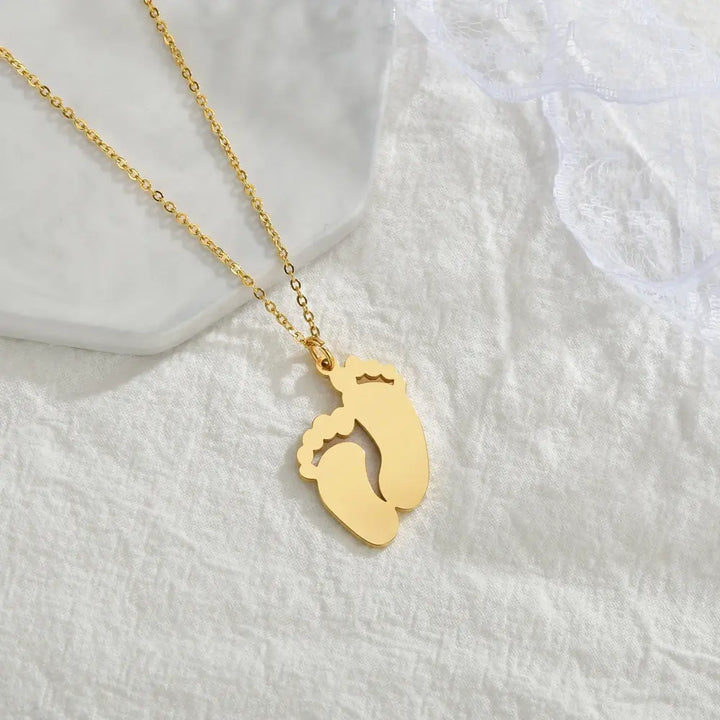 Personalized Darling Footsteps Necklace