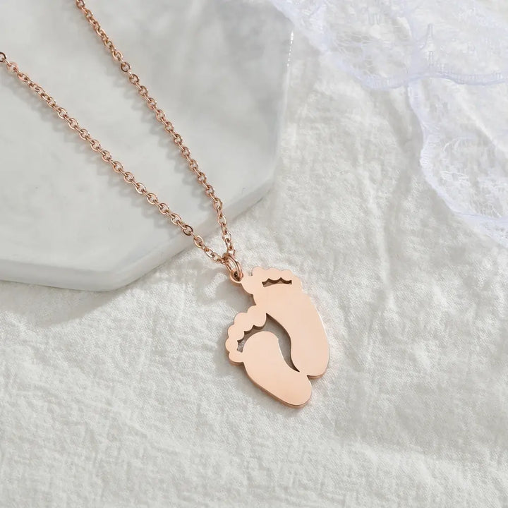 Personalized Darling Footsteps Necklace