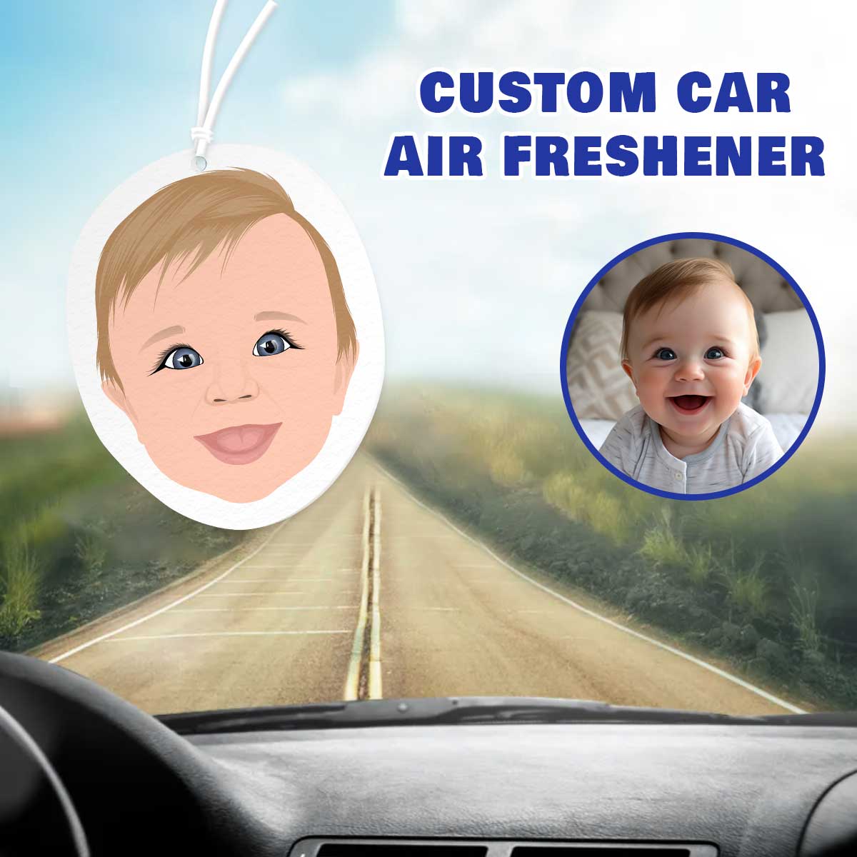 Personalized Baby Face Car Air Freshener - Personalized Memories