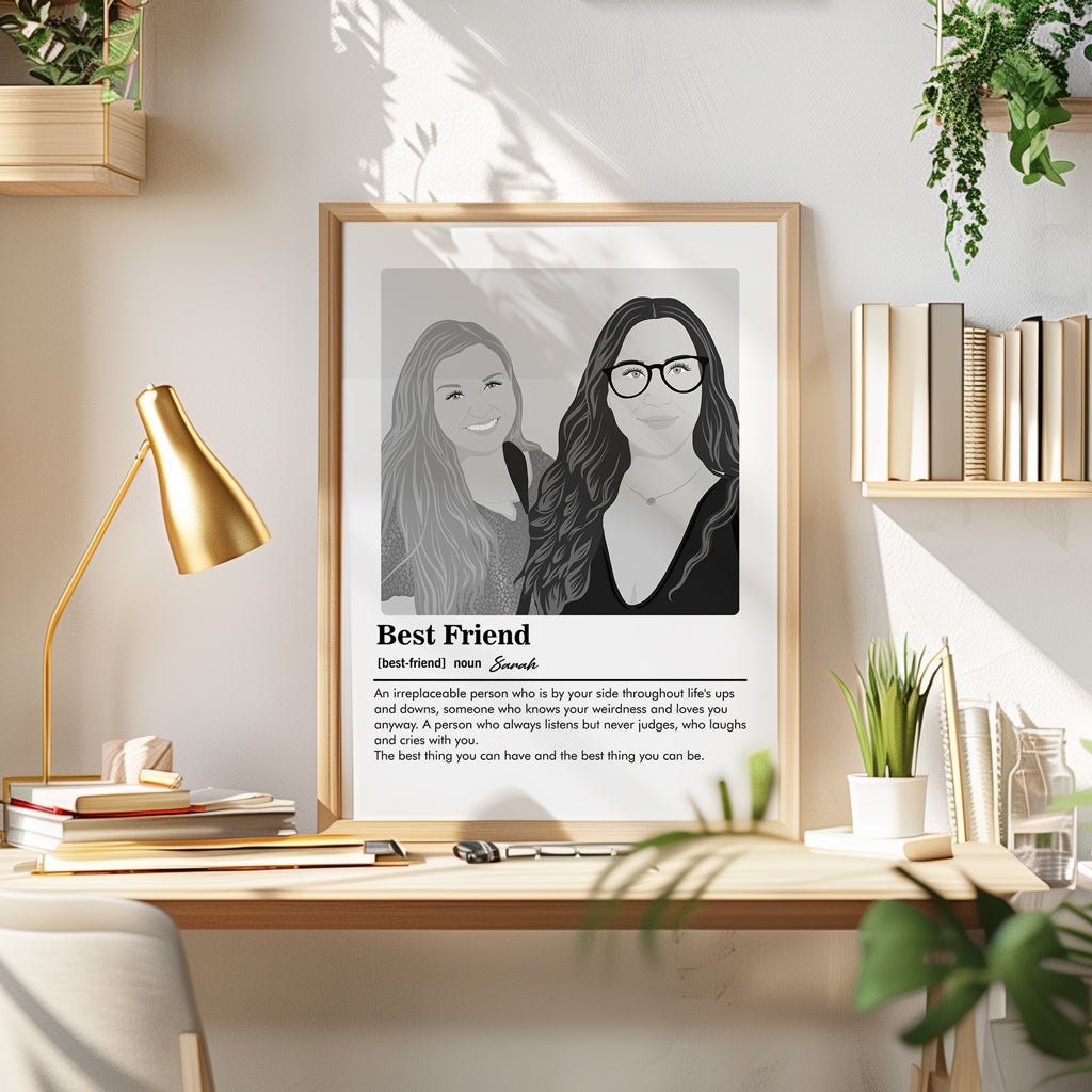 Personalized Best Friends Definition Portrait - Personalized Memories