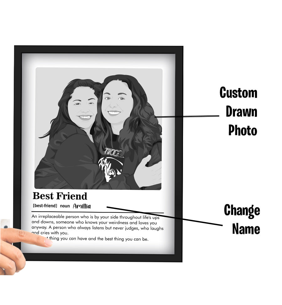 Personalized Best Friends Definition Portrait - Personalized Memories