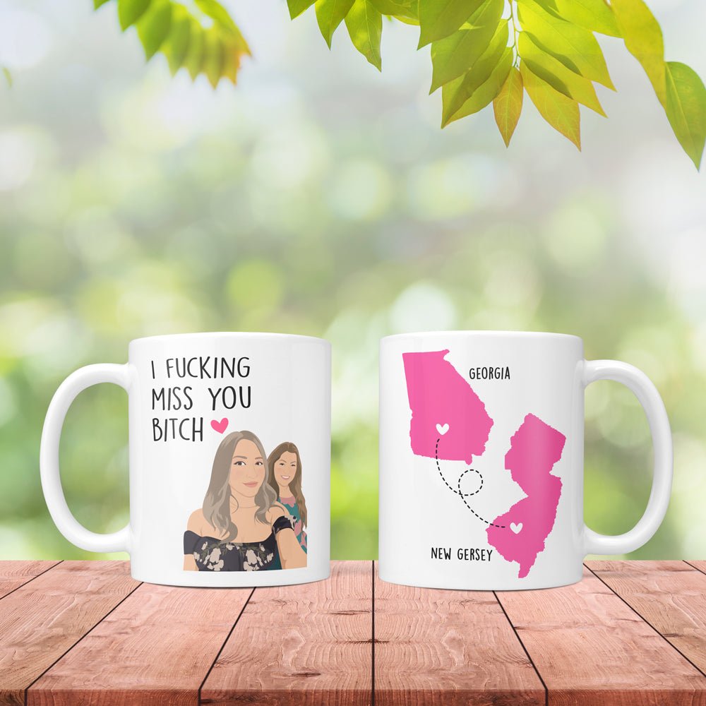 Personalized Best Friends Map Mug - Personalized Memories