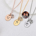 Personalized Birthday Floral Photo Projector Necklace - Personalized Memories