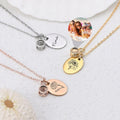 Personalized Birthday Floral Photo Projector Necklace - Personalized Memories