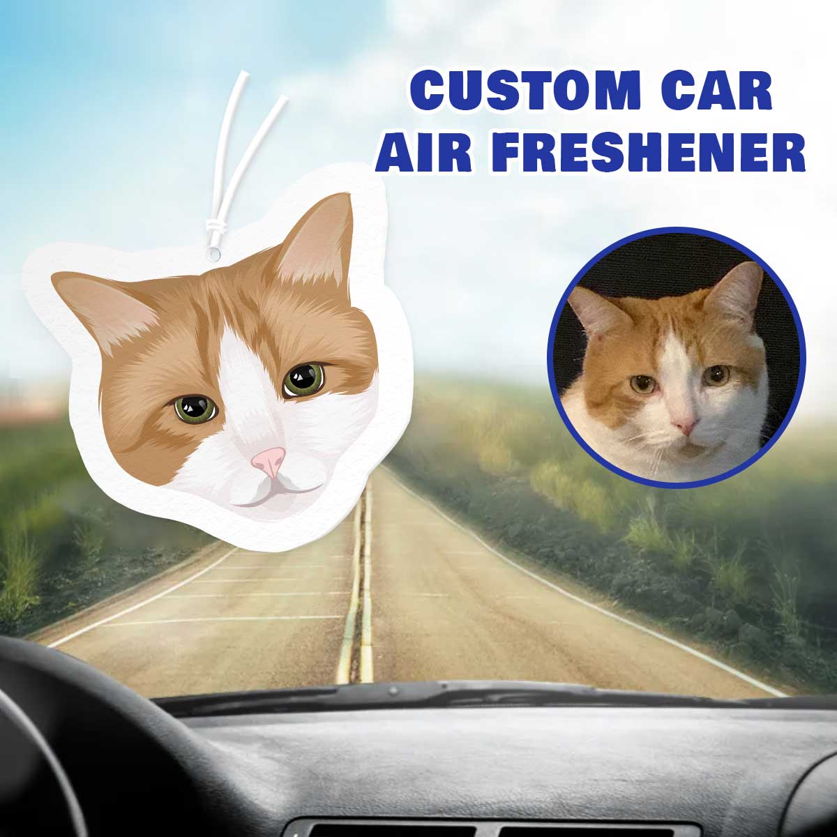 Personalized Cat Portrait Air Freshener - Personalized Memories