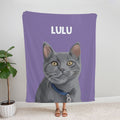 Personalized Cat Portrait Blanket - Personalized Memories