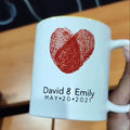 Personalized Couples Fingerprint Mug - Personalized Memories