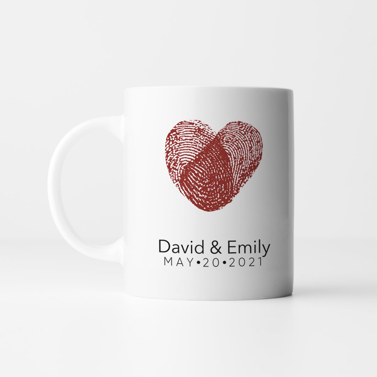 Personalized Couples Fingerprint Mug - Personalized Memories