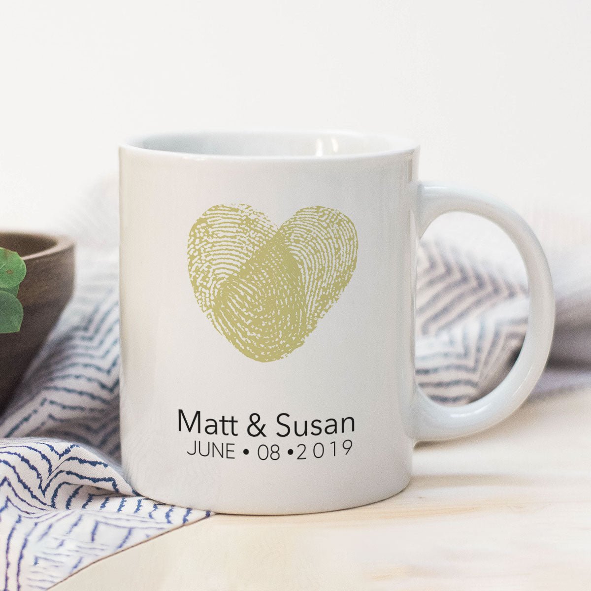 Personalized Couples Fingerprint Mug - Personalized Memories