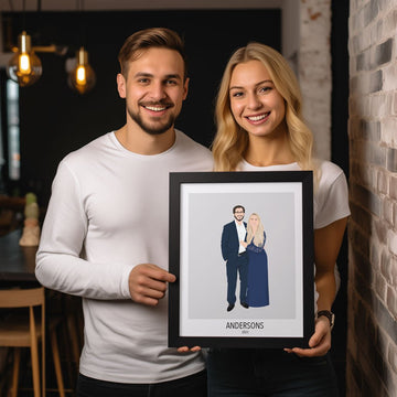 Personalized Couples Full Body Portrait - Personalized Memories