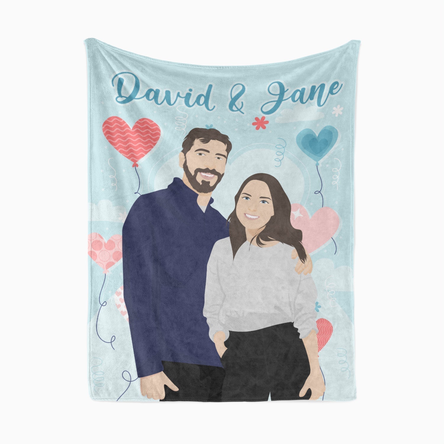 Personalized Couples Name Blanket - Personalized Memories