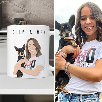 Personalized Dog and Owner Mug - Personalized Memories