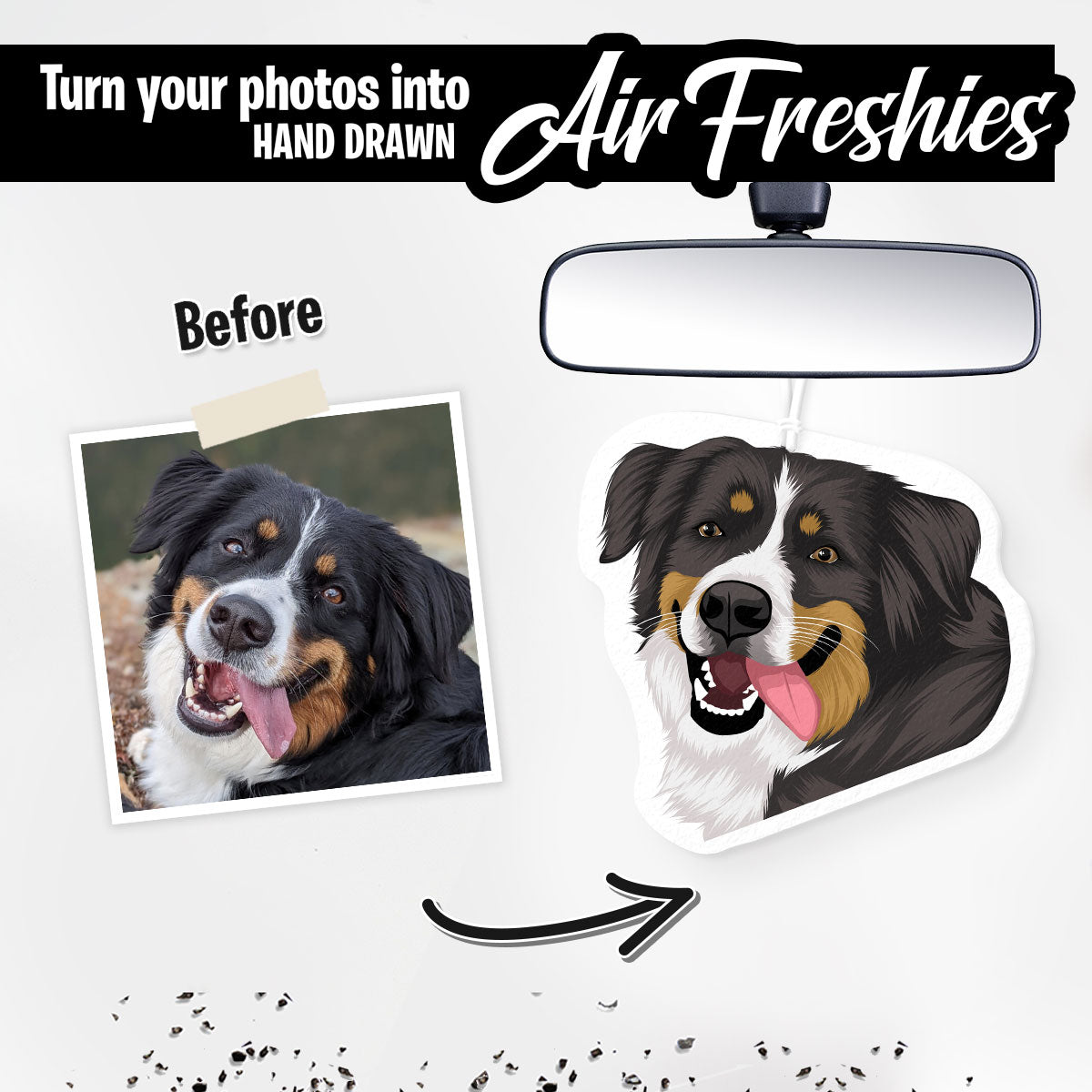 Personalized Dog Face Air Freshener - Personalized Memories