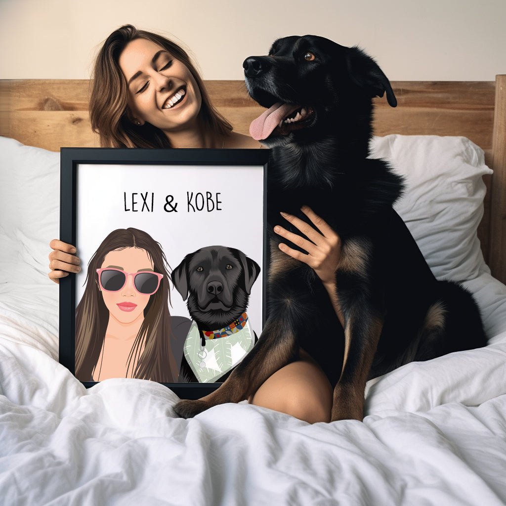 Personalized Dog & Owner Portrait - Personalized Memories