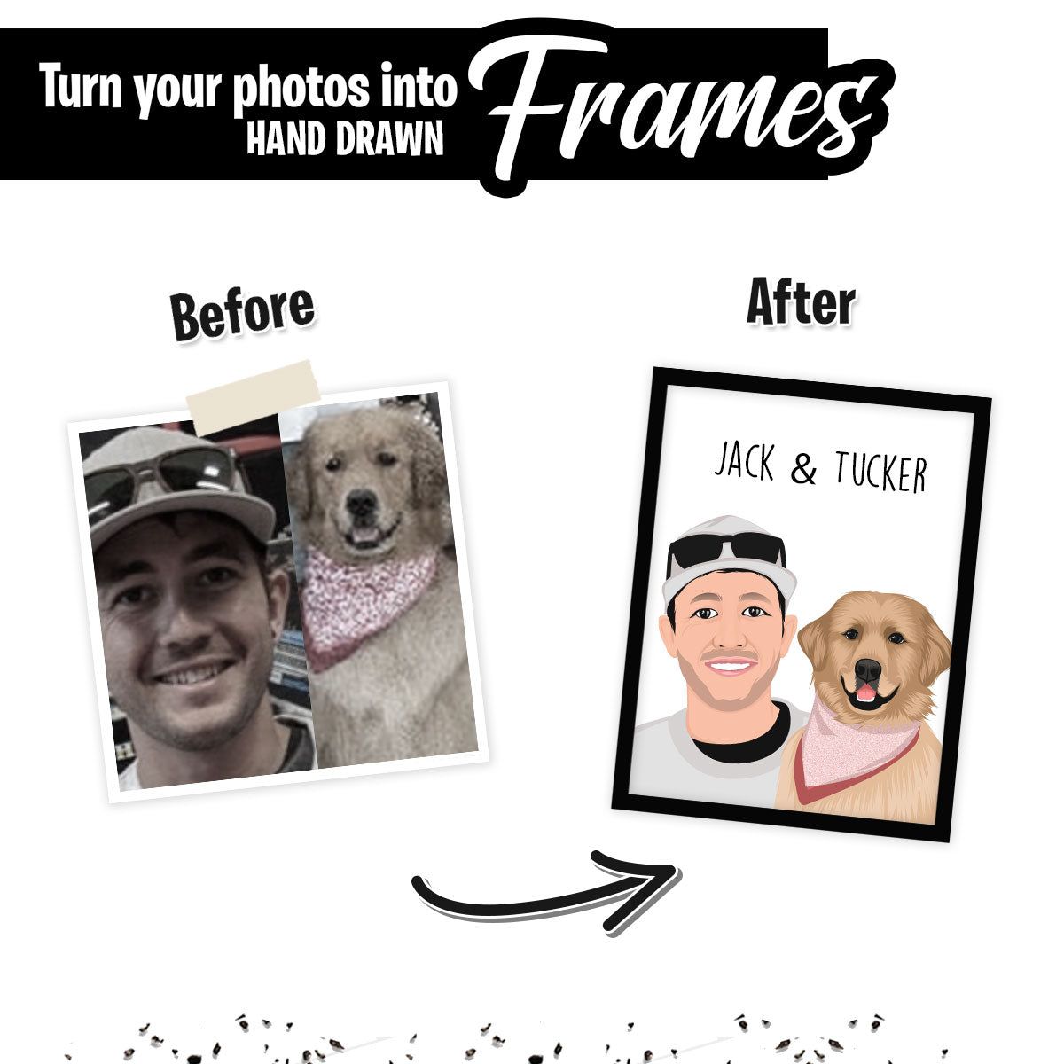 Personalized Dog & Owner Portrait - Personalized Memories