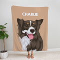 Personalized Dog Portrait Blanket - Personalized Memories