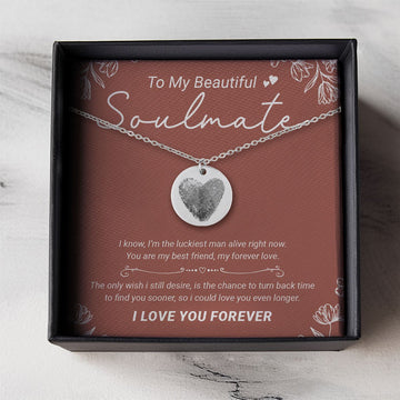 Personalized Double Fingerprint Necklace Gift - Personalized Memories