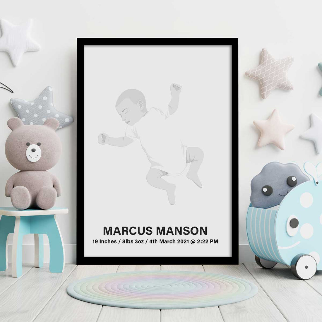 Personalized Drawn Baby Portraits - Personalized Memories