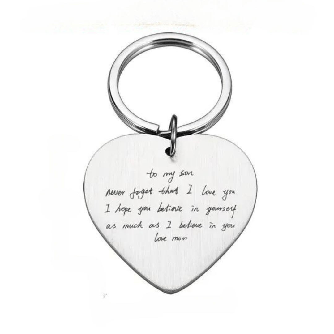 Personalized Encoded Endearments Keychain - Personalized Memories