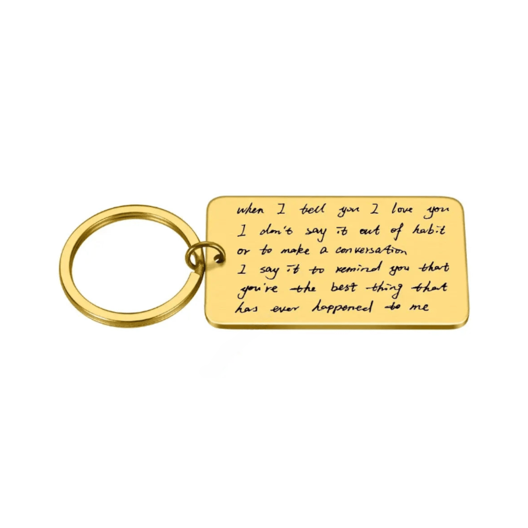 Personalized Encoded Endearments Keychain - Personalized Memories