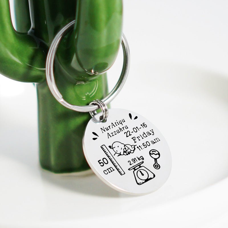 Personalized Engraved Beginnings Keychain - Personalized Memories