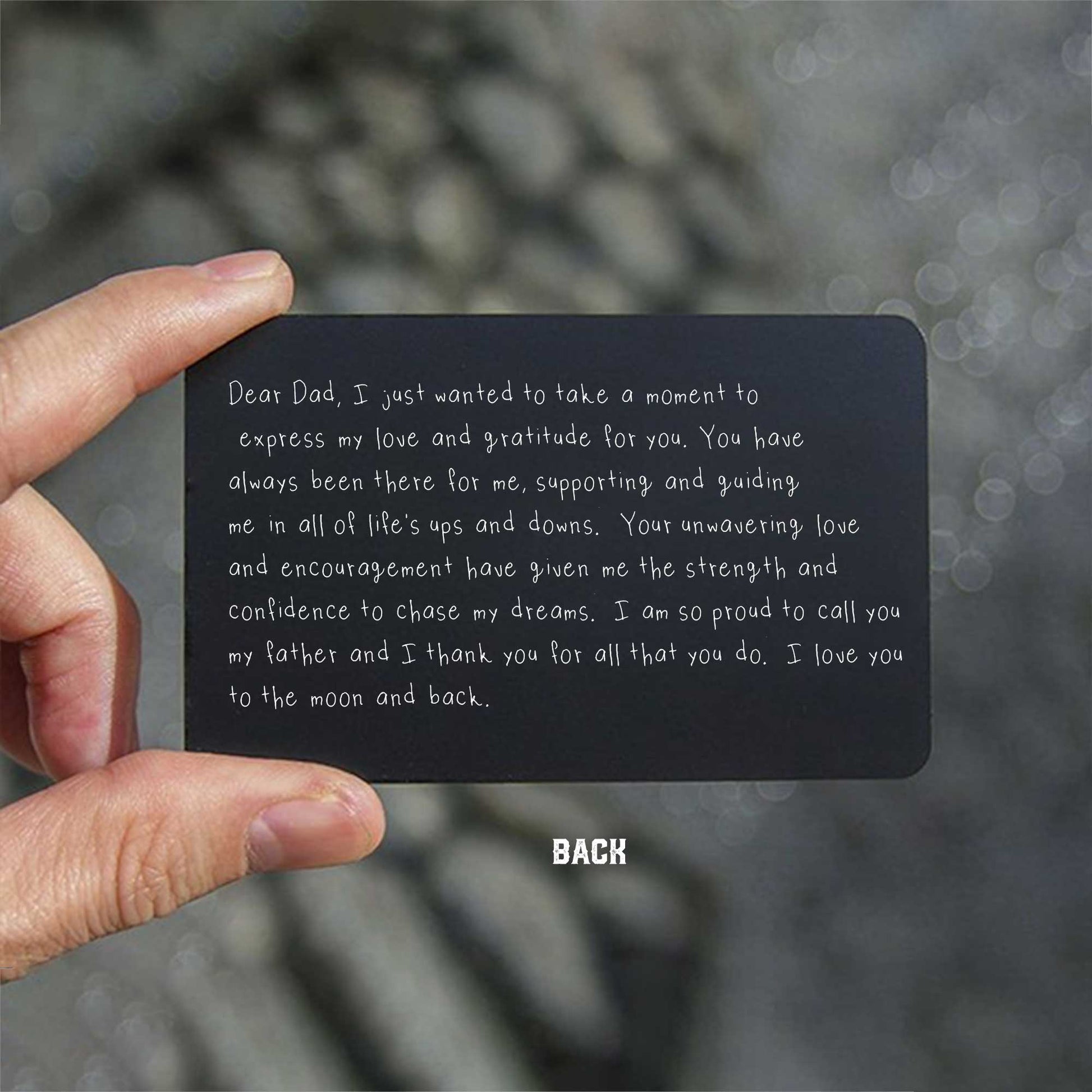 Personalized ENGRAVED Wallet Card - Personalized Memories