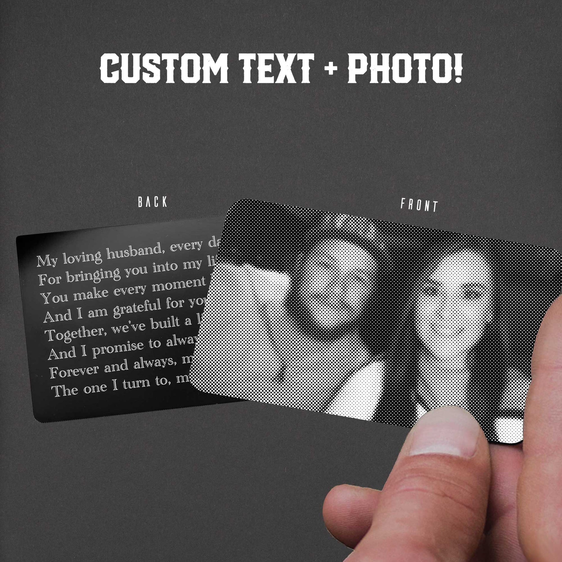 Personalized ENGRAVED Wallet Card - Personalized Memories