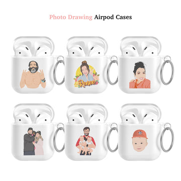 Personalized Family Drawing Airpod Cases - Personalized Memories