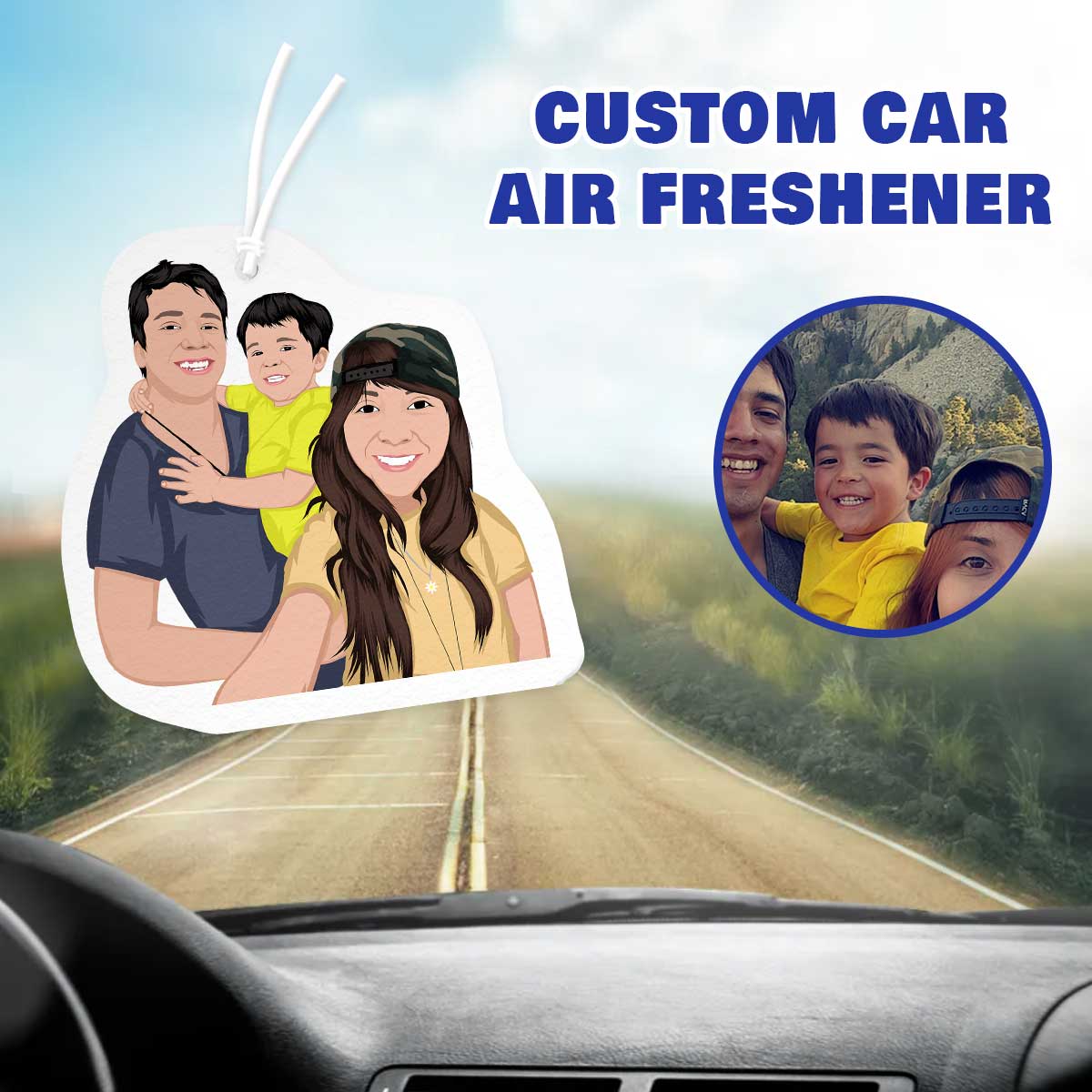 Personalized Family Portrait Air Freshener - Personalized Memories