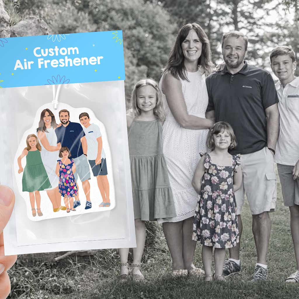 Personalized Family Portrait Air Freshener - Personalized Memories