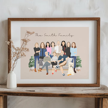 Personalized Family Reunion Illustration - Personalized Memories