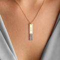 Personalized Fingerprint Bar Necklace - Personalized Memories