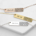 Personalized Fingerprint Bar Necklace Gift - Personalized Memories