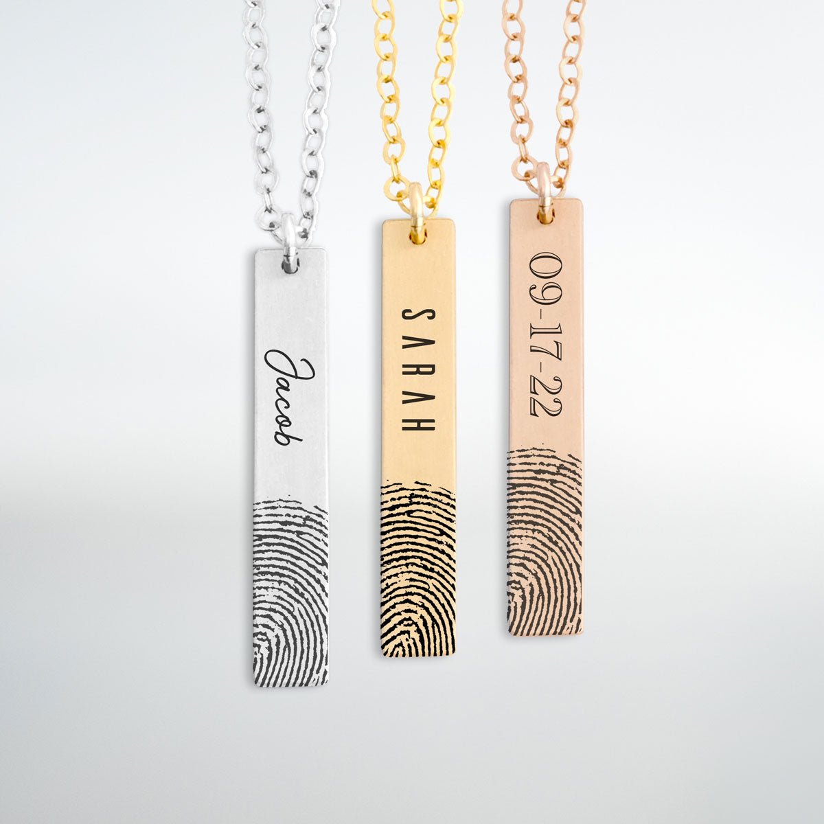 Personalized Fingerprint Necklace Gift - Personalized Memories