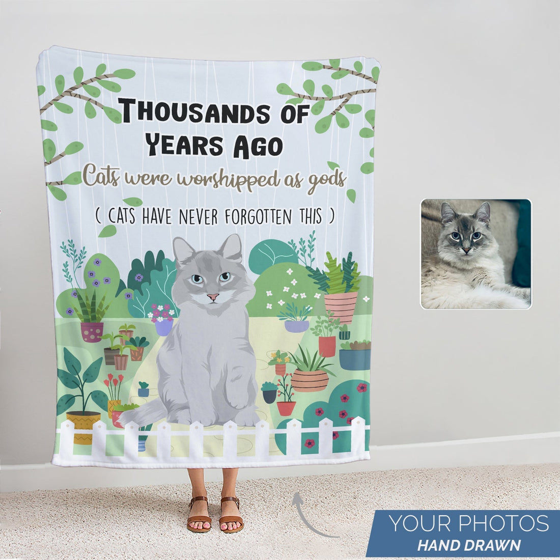 Personalized Funny Cat Blanket - Personalized Memories