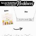 Personalized Handwriting Bar Necklace - Personalized Memories