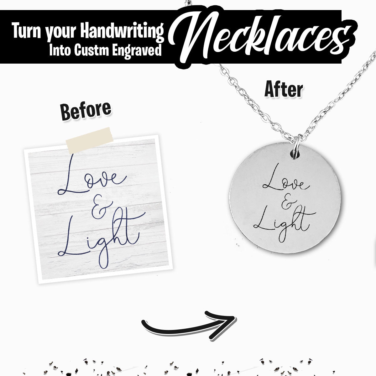 Personalized Handwriting Necklace - Personalized Memories