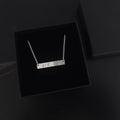 Personalized Horizontal Fingerprint Bar Necklace - Personalized Memories