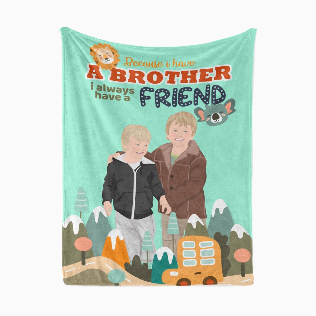 Personalized Little Brother Blanket - Personalized Memories