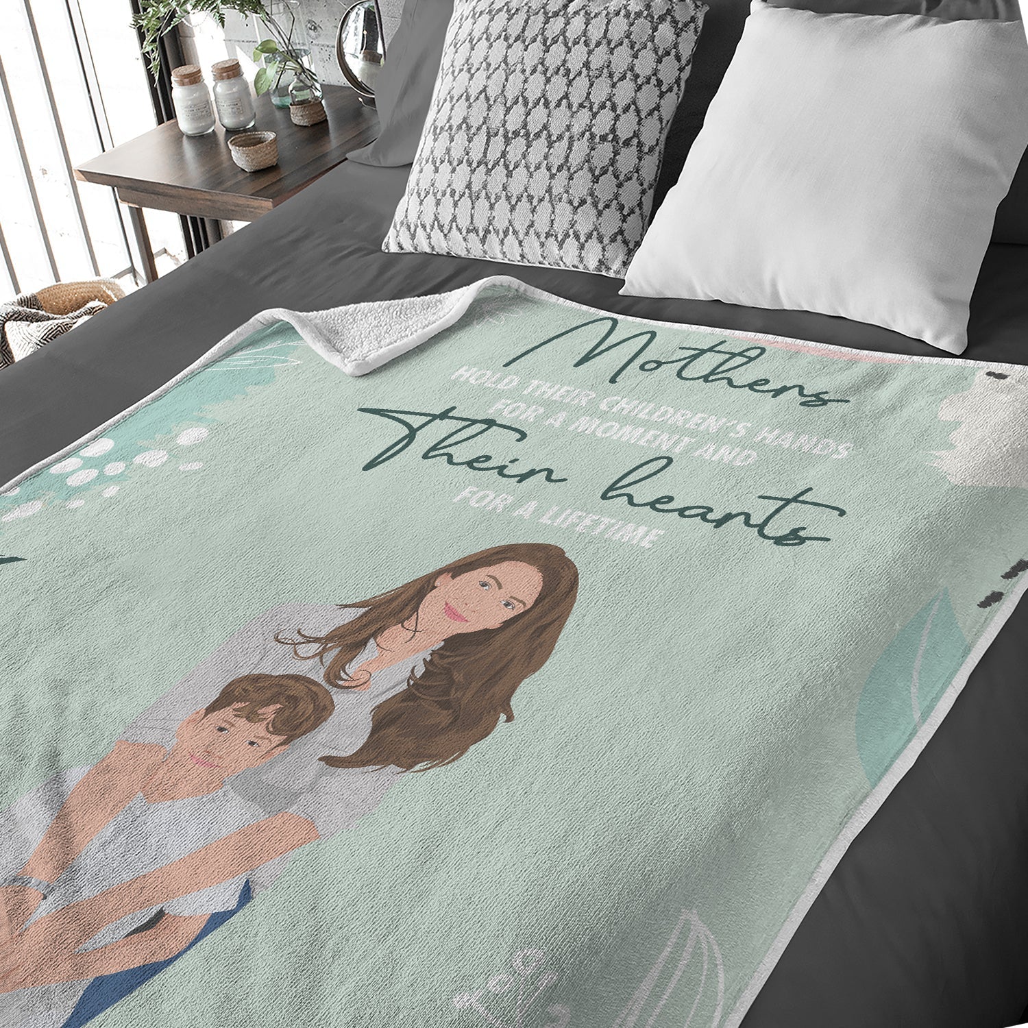 Personalized Motherhood Photo Blanket - Personalized Memories