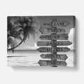 Personalized Multiple Names Tropical Canvas - Personalized Memories