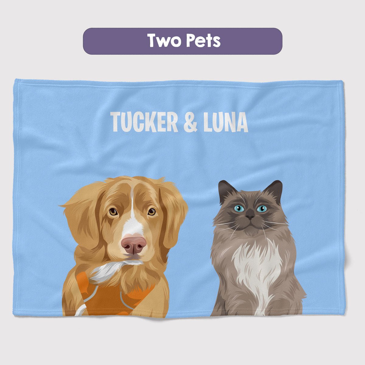 Personalized Multiple Pets Blanket - Personalized Memories