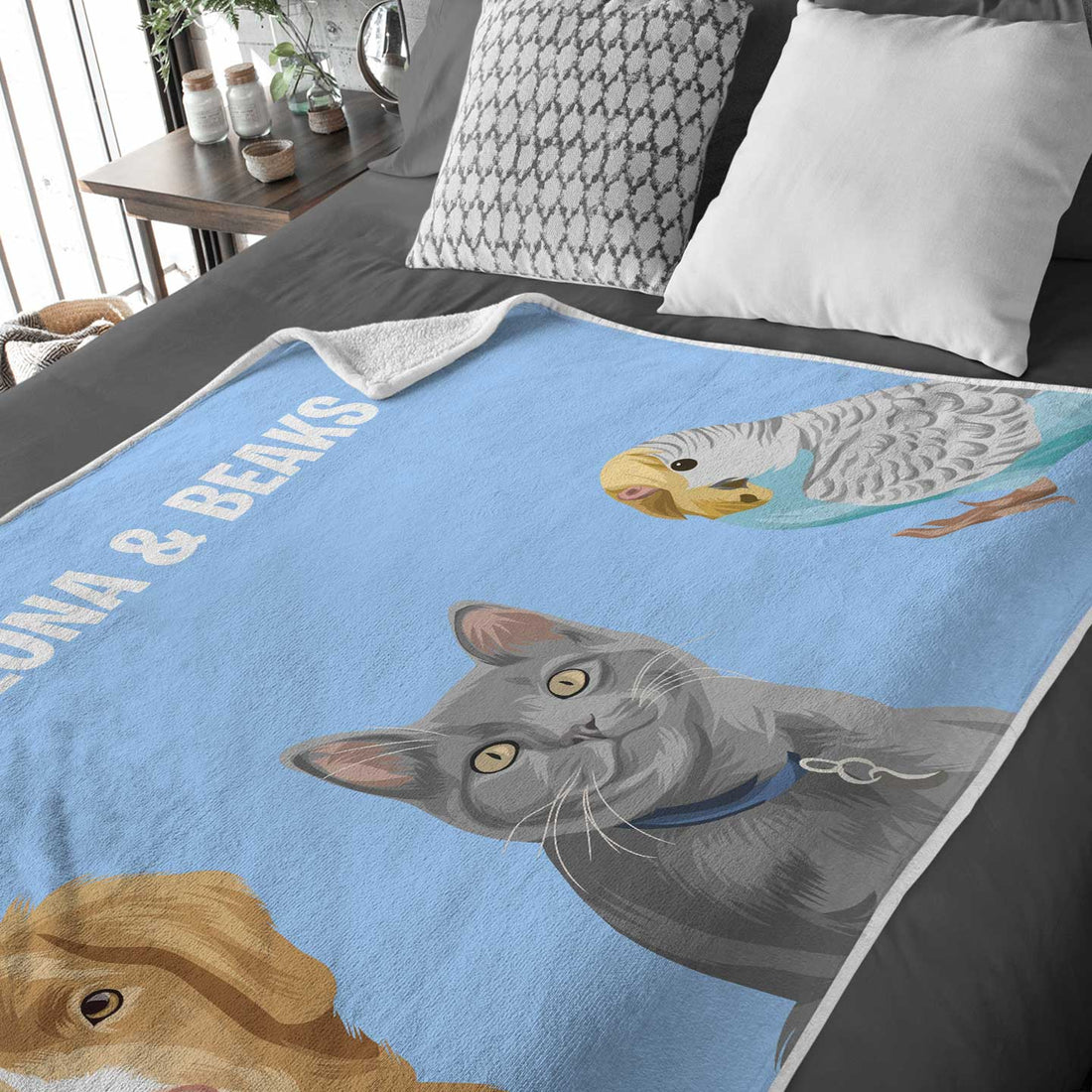 Personalized Multiple Pets Blanket - Personalized Memories