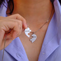 Personalized One Heart stitched Necklace - Personalized Memories