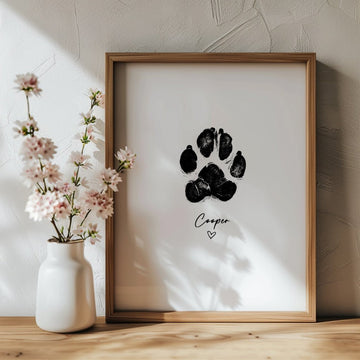 Personalized Paw Print Portrait - Personalized Memories