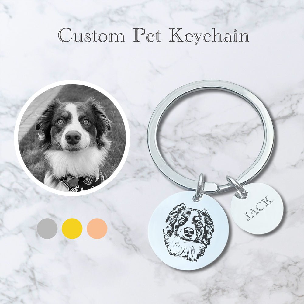 Personalized Pet Charm Keychain - Personalized Memories